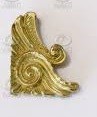 Ornamento de latón en forma triangular 15x13 mm