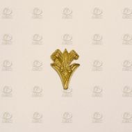 Ornamento de latón punta hacia abajo 15x10 mm