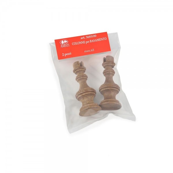 Soporte de madera para barco 2 uds 65 mm
