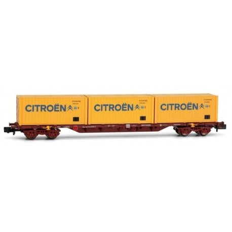 Vagón con tres contenedores Citröen