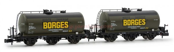Set de 2 vagones cisterna de 3 ejes Borges N
