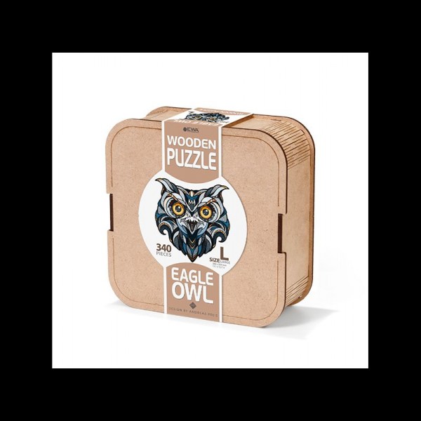 EWA PUZZLE BÚHO REAL (L) 340 PIEZAS CAJA DE MADERA