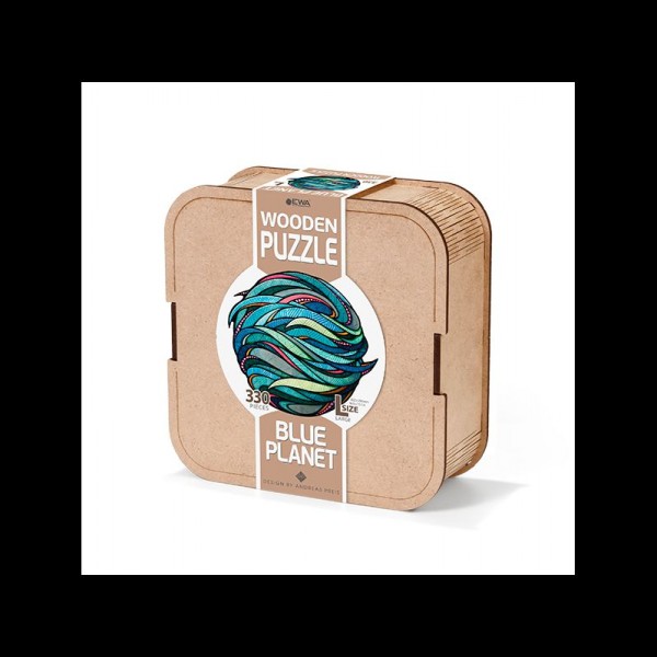 EWA PUZZLE PLANETA AZUL (L) 330 PIEZAS CAJA DE MADERA