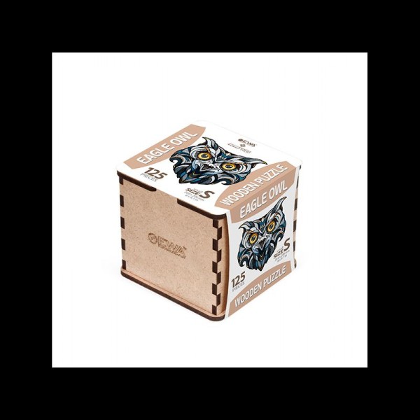 EWA PUZZLE BÚHO REAL (S) 125 PIEZAS CAJA DE MADERA