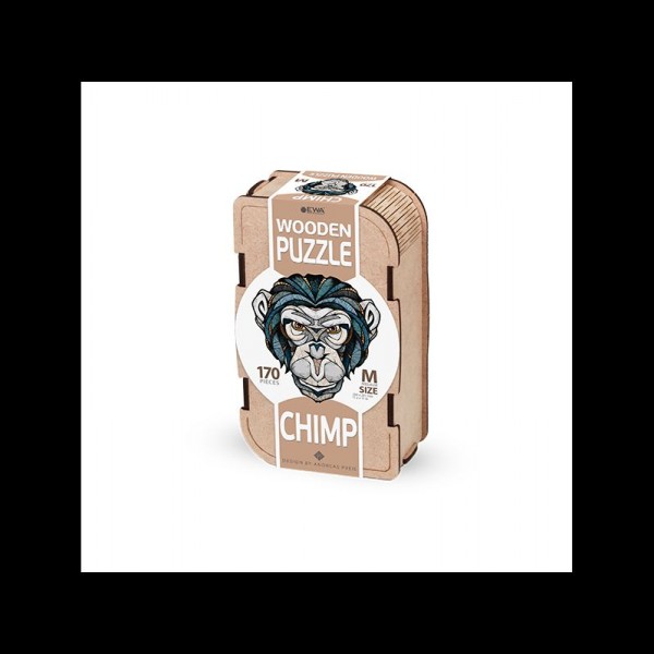 EWA PUZZLE CHIMPANCÉ (M) 170 PIEZAS CAJA DE MADERA
