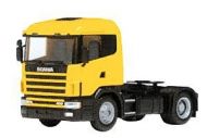 Scania 124 amarillo 1/87
