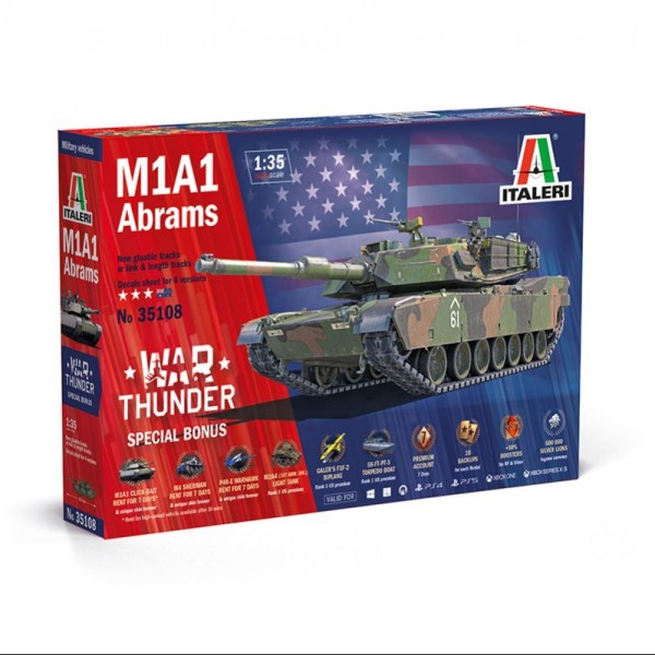 TANQUE WAR THUNDER SERIES  - M1A1 ABRAMS 1:35
