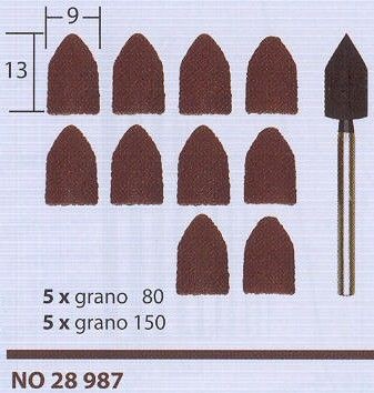 Lijas cónicas con vástago 10 und