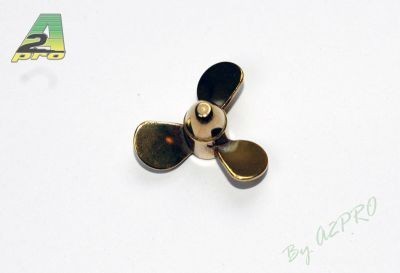 Hélice latón tripala 30 mm derecha