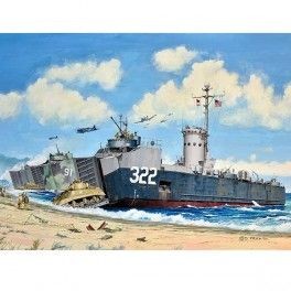 Barco US Navy Landing Medium Bofors 40mm. Escala 1:144