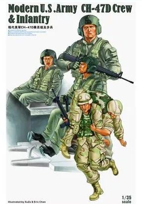 Tripulación e infantería CH-47 ejercito americano