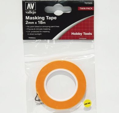 Cinta de enmascarar de 2mm.18m