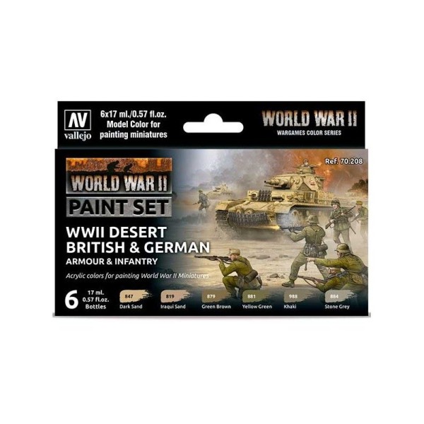 SET 6 MODEL COLOR DESERT BRITISH & GERMAN 18 ML