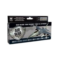 SET 8 MODEL AIR USAF COLORS GREY SCHEMES 18 ML