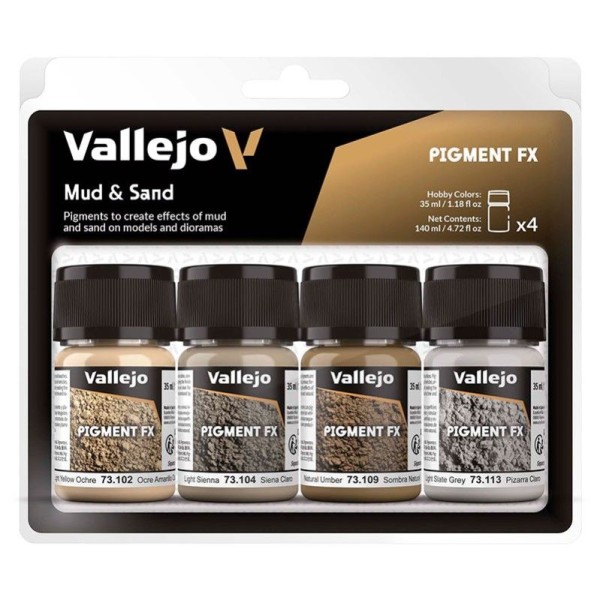 SET 4 PIGMENTS BARRO Y ARENA 35 ML