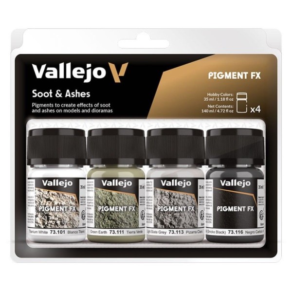 SET 4 PIGMENTS HOLLÍN Y CENIZAS 35 ML