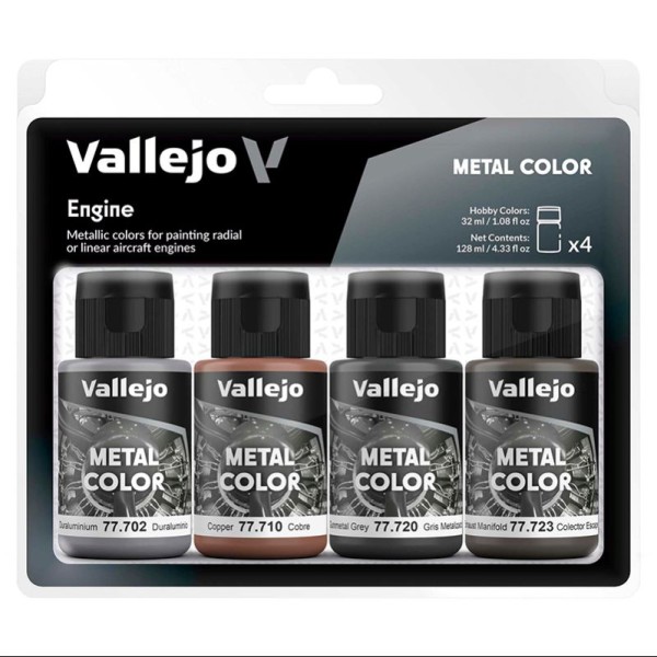 SET 4 METAL COLOR MOTORES DE AVIACIÓN 32 ML
