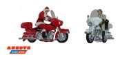 Moto Harley Papá Noel y rocker 1/87