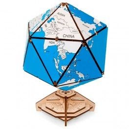 EWA Icosaedro Globo Terráqueo Azul 97 piezas