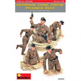 Figuras Germánicas Tank Crew France 1944. Escala: 1/35