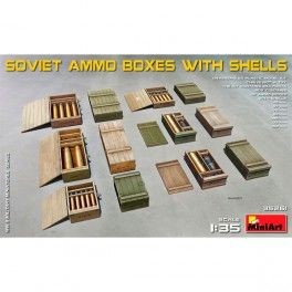 Accesorios Soviet Ammo Boxes w/Shells, escala 1/35