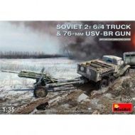 Camión Soviet 2t 6x4 76mm USVBR Gun. Escala 1/35