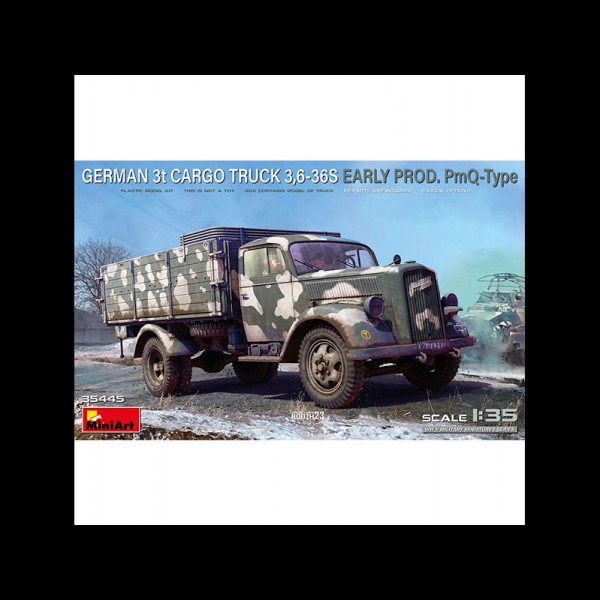 CAMIÓN GERMAN 3T CARGO TRUCK 3,6-36S EARLY PROD. PMQ-TYPE 1/35