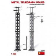 Accesorios Metal Telegraph Poles escala, escala 1/35