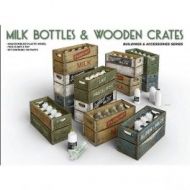 Accesorios Milk Bottles & Wooden Crates, escala 1/35