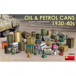 Accesorios Oil & Petrol Cans 1930-40s, esala 1/35