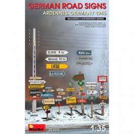 German Road Signs WW2 Ardennes 45  Escala 1/35