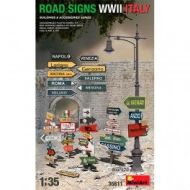 Accesorios señales de calle italiana durante la II Guerra Mundial.  Escala 1:35