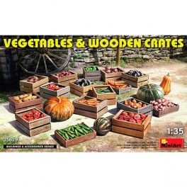 Vegetables & Wooden Crates. Escala 1/35