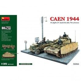 Caen 44 PzKpfw.Iv Ausf.H & Kfz.70 Crew. Escala 1/35