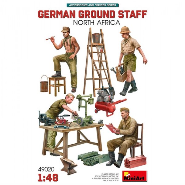 FIGURAS GERMAN GROUND STAFF W/ACCESSORIES. NORTH AFRICA 1/48